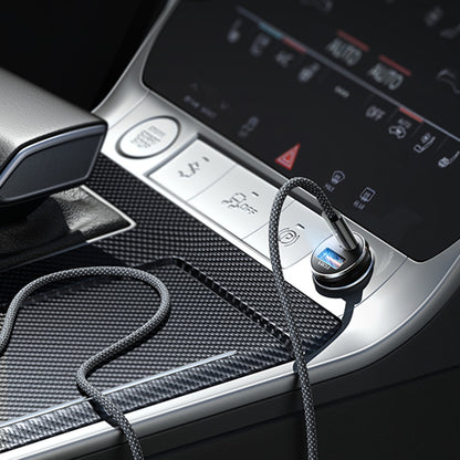 Автомобилен заряден уред с USB-C кабел Lisen, 83W, 3.25A, 1 x USB-A - 1 x USB-C, Сребрист YL0223110003