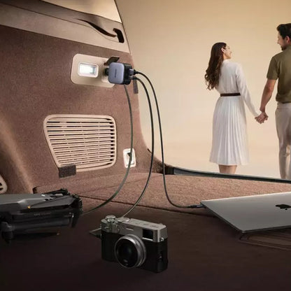 Автомобилен заряден уред с USB-C кабел UGREEN EC603, 90W, 3A, 1 x USB-A - 1 x USB-C, Сив