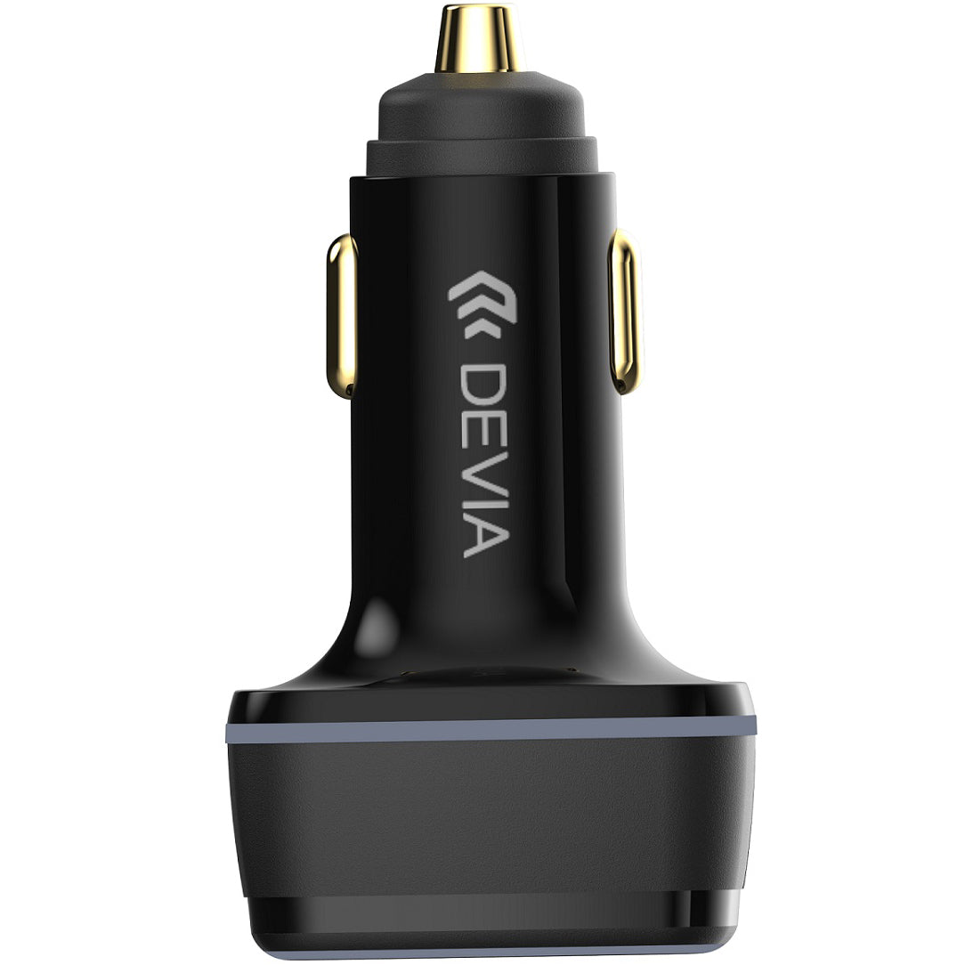 Зарядно за кола DEVIA Extreme, 115W, 3A, 1 x USB-A - 2 x USB-C, черно 