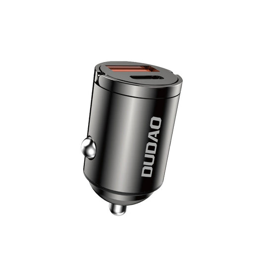 Автомобилен заряден уред Dudao R3MAX, 48W, 3A, 1 x USB-A - 1 x USB-C, Черен