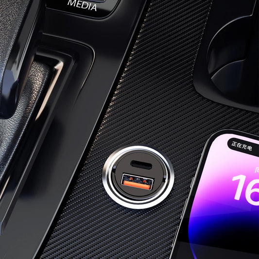 Автомобилен заряден уред Dudao R3MAX, 48W, 3A, 1 x USB-A - 1 x USB-C, Черен