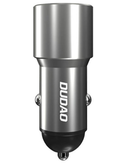 Автомобилен зарядно Dudao R4PQ NM, 22.5W, 3A, 1 x USB-A - 1 x USB-C, Сив