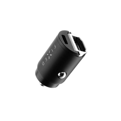 Автомобилен заряден уред Fixed, 30W, 3A, 1 x USB-A - 1 x USB-C, Черен