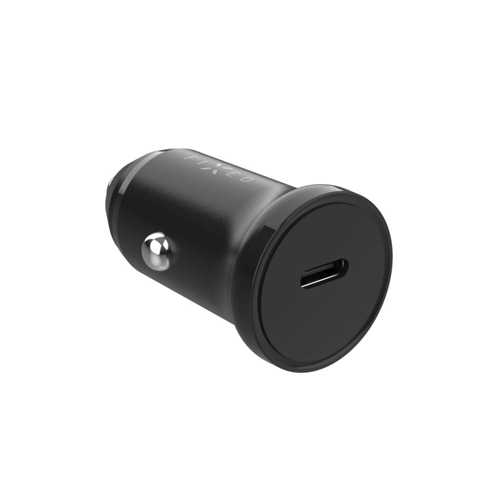Автомобилен заряден уред Fixed, 30W, 3A, 1 x USB-C, Черен