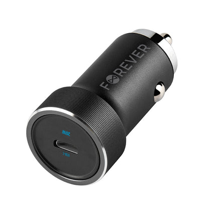 Forever CC-06 Car Charger, 20W, 3A, 1 x USB-C, Black