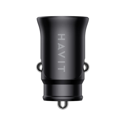 HAVIT CC2022 Car Charger, 20W, 3A, 1 x USB-A - 1 x USB-C, Black