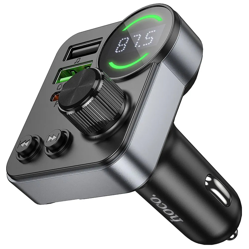 HOCO E86 Bluetooth FM Modulator, 2 x USB-A - 1 x USB-C - 1 x microSD