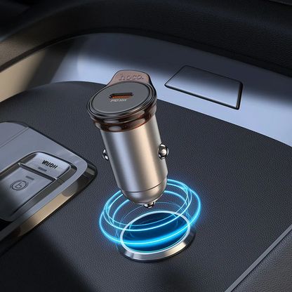 Автомобилен заряден уред HOCO NZ16, 30W, 3A, 1 x USB-C, Сив