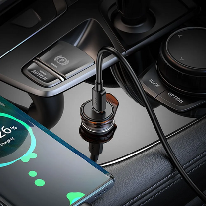 Автомобилен заряден уред HOCO NZ16, 30W, 3A, 1 x USB-C, Сив