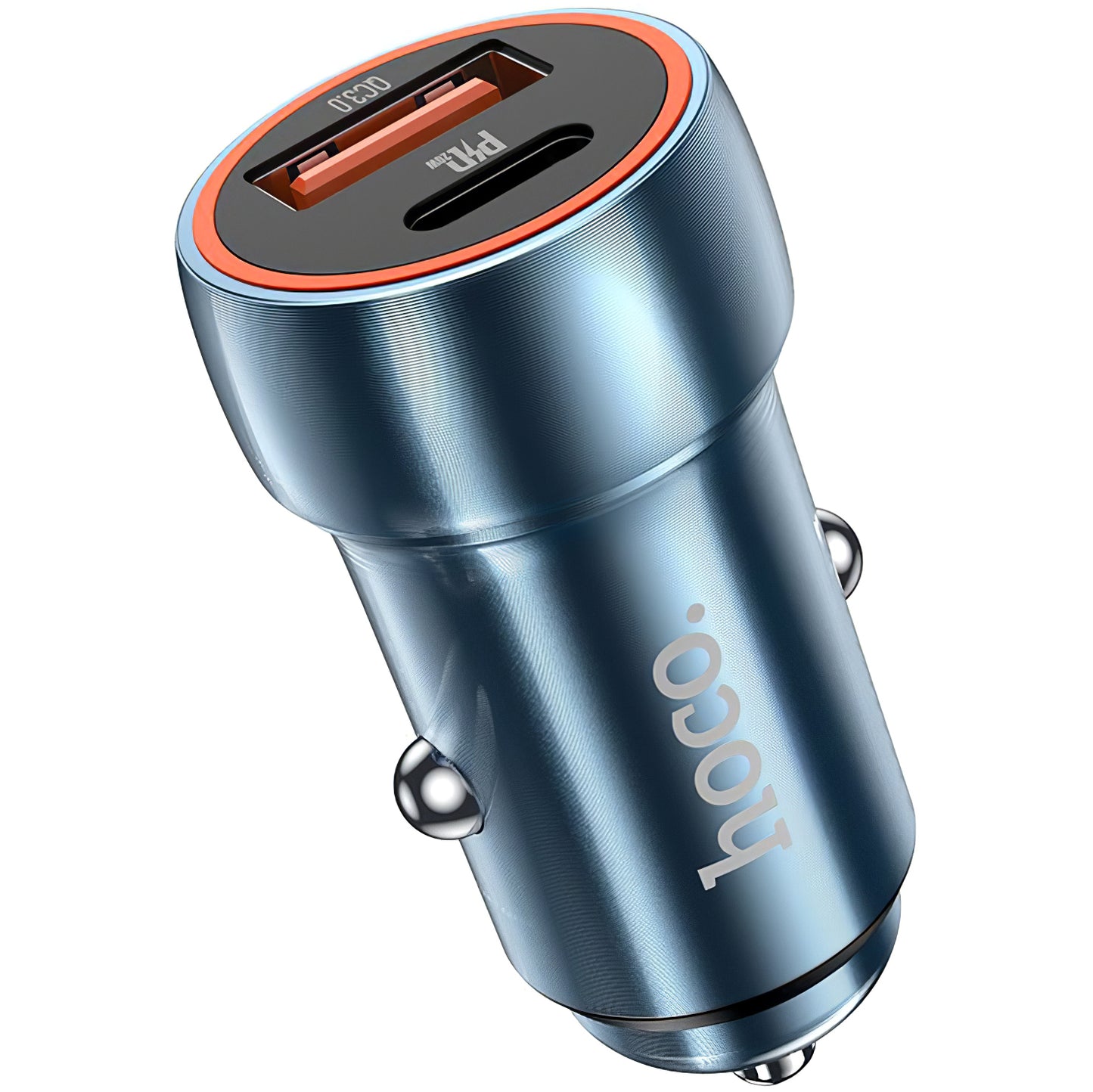 Автомобилен заряден уред HOCO Z46A, 20W, 3A, 1 x USB-A - 1 x USB-C, Син