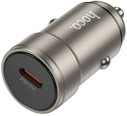 Автомобилен зарядно HOCO Z57, 30W, 3A, 1 x USB-C, Сив