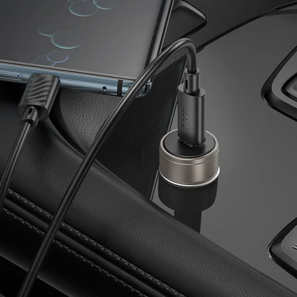 Автомобилен зарядно HOCO Z57, 30W, 3A, 1 x USB-C, Сив
