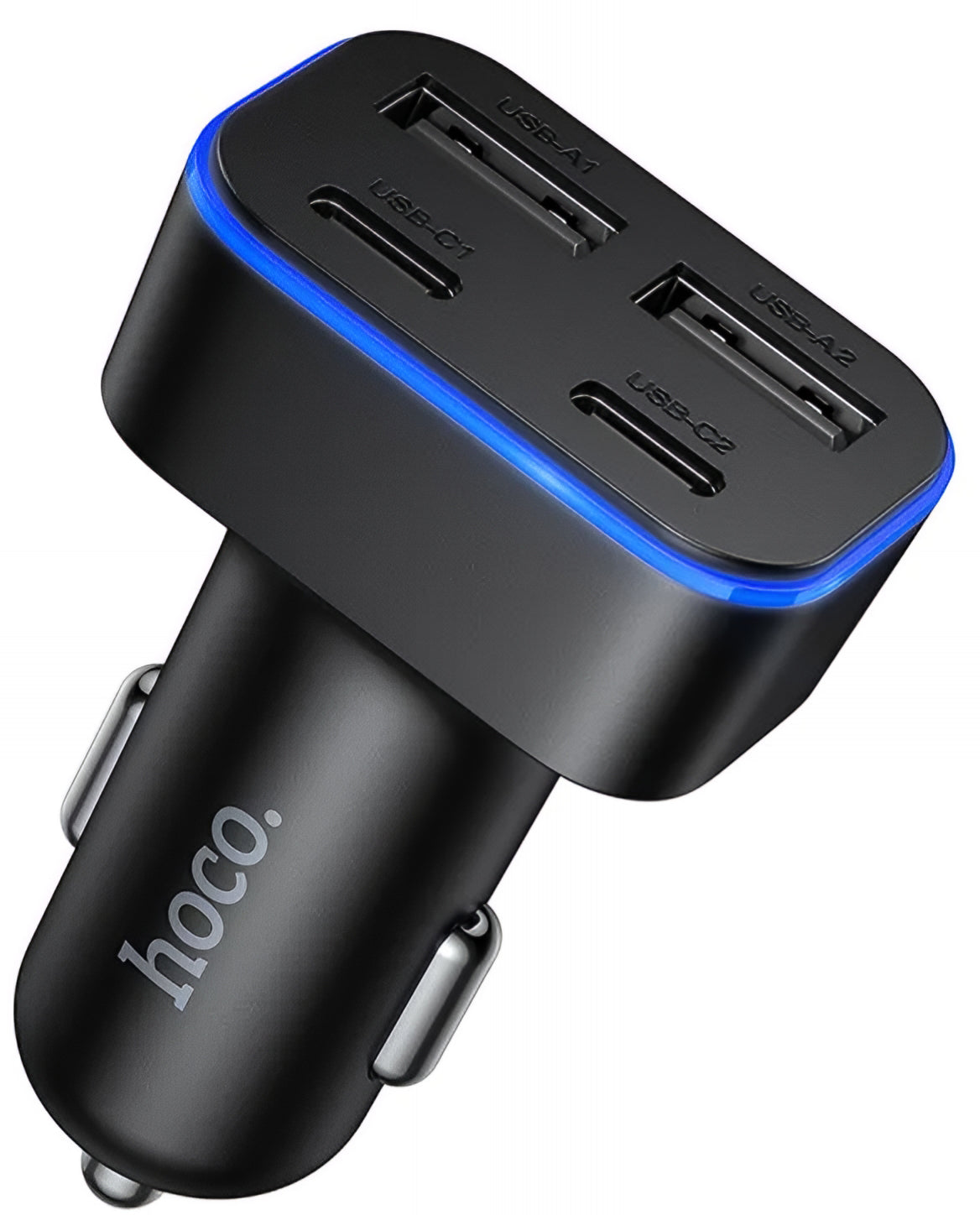 Автомобилен заряден уред HOCO Z63, 42W, 3A, 2 x USB-A - 2 x USB-C, Черен