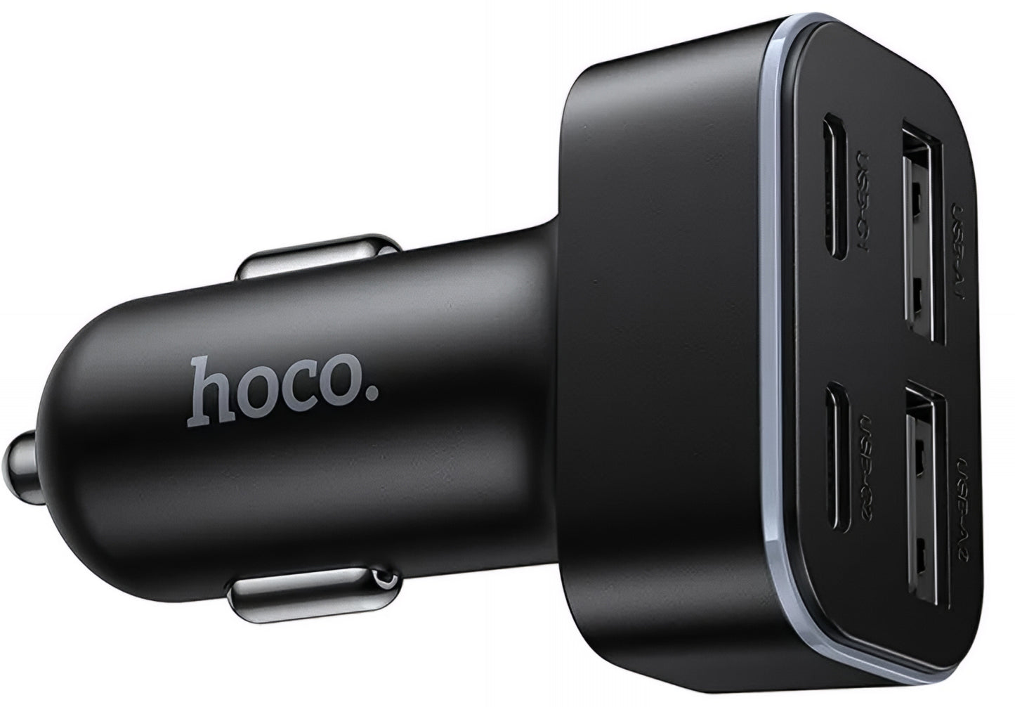 Автомобилен заряден уред HOCO Z63, 42W, 3A, 2 x USB-A - 2 x USB-C, Черен