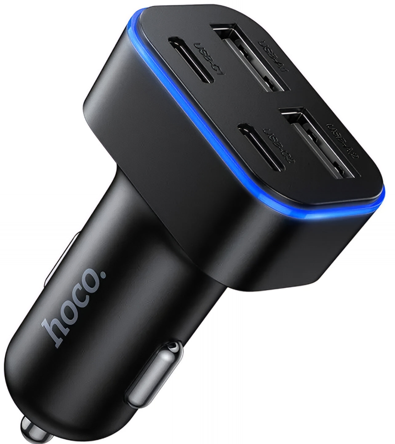 Автомобилен заряден уред HOCO Z63, 42W, 3A, 2 x USB-A - 2 x USB-C, Черен