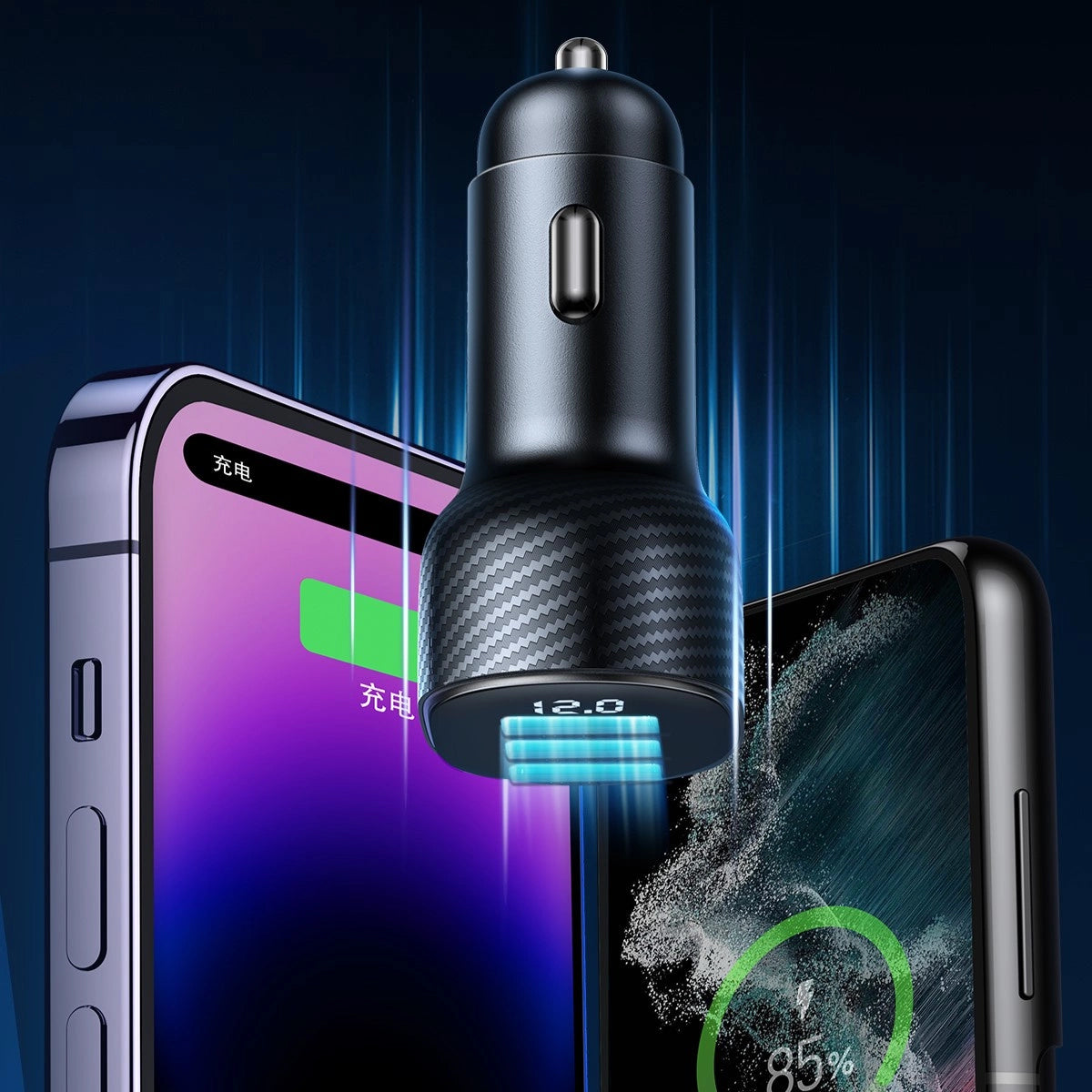 Автомобилен заряден уред Joyroom JR-CCD04, 30W, 3A, 1 x USB-A - 2 x USB-C, Черен
