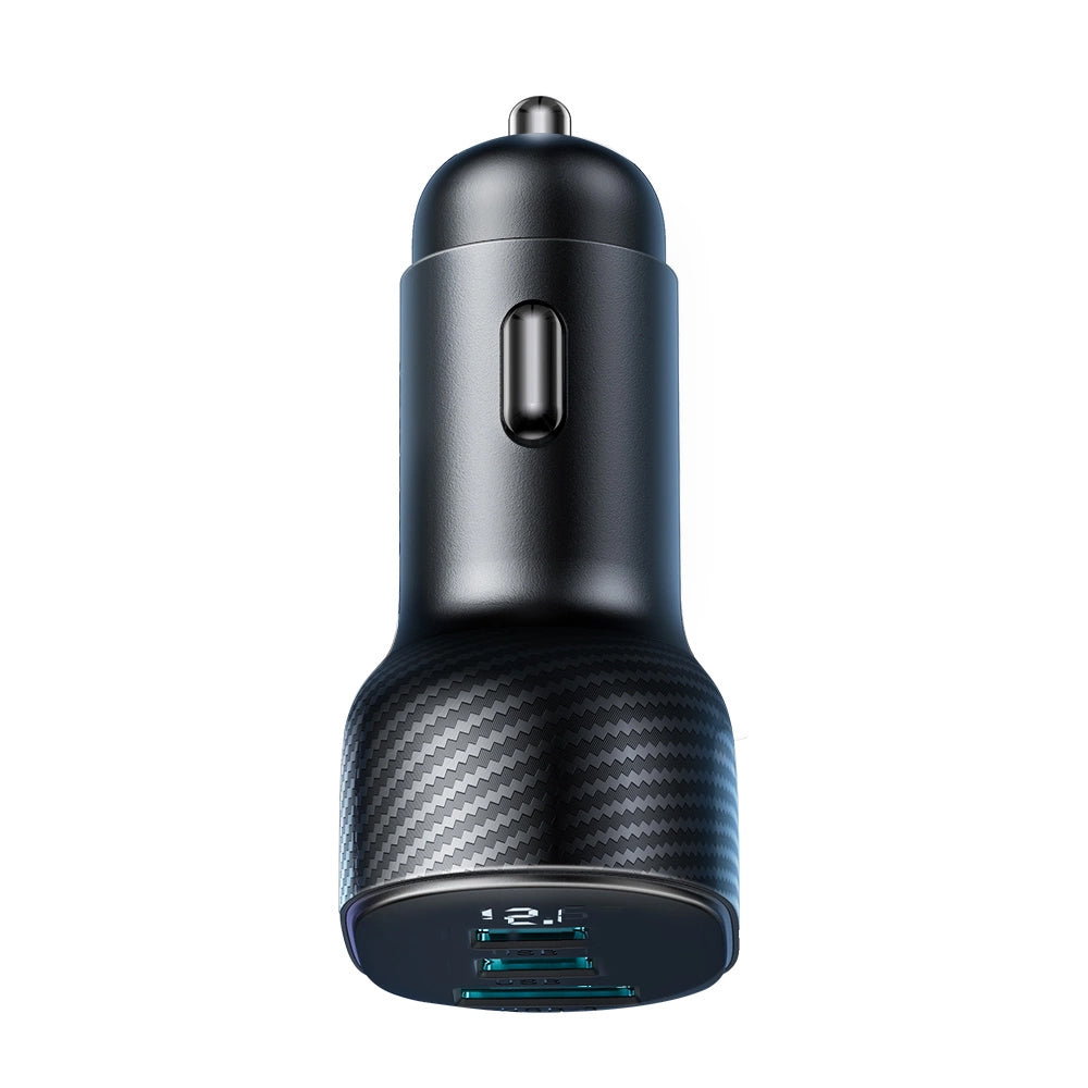 Автомобилен заряден уред Joyroom JR-CCD04, 30W, 3A, 1 x USB-A - 2 x USB-C, Черен