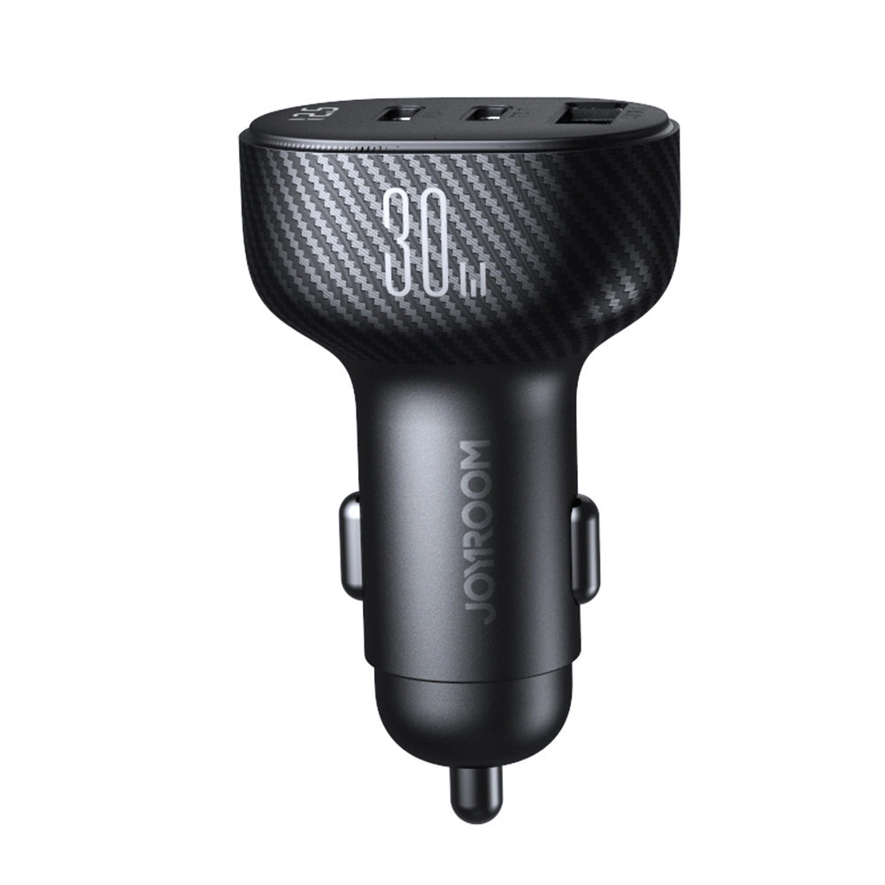 Автомобилен заряден уред Joyroom JR-CCD04, 30W, 3A, 1 x USB-A - 2 x USB-C, Черен