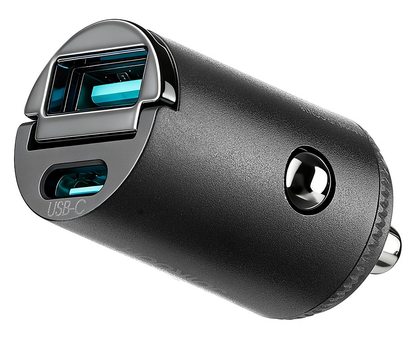 Автомобилен зарядно Joyroom JR-CCN18, 65W, 1 x USB-A - 1 x USB-C, Черен