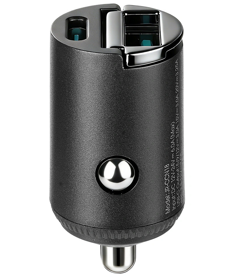 Автомобилен зарядно Joyroom JR-CCN18, 65W, 1 x USB-A - 1 x USB-C, Черен