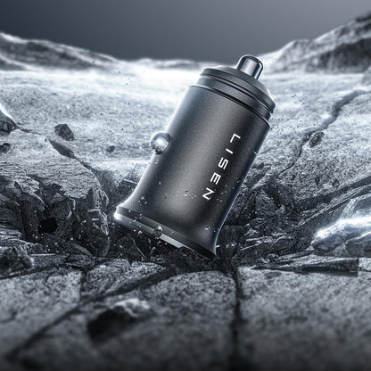 Автомобилен заряден уред Lisen, 45W, 3A, 2 x USB-C, Черен YL0223080007