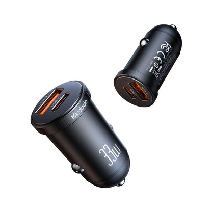 Автомобилен заряден уред McDodo CC-2320 Cool, 33W, 3A, 1 x USB-A - 1 x USB-C, Черен
