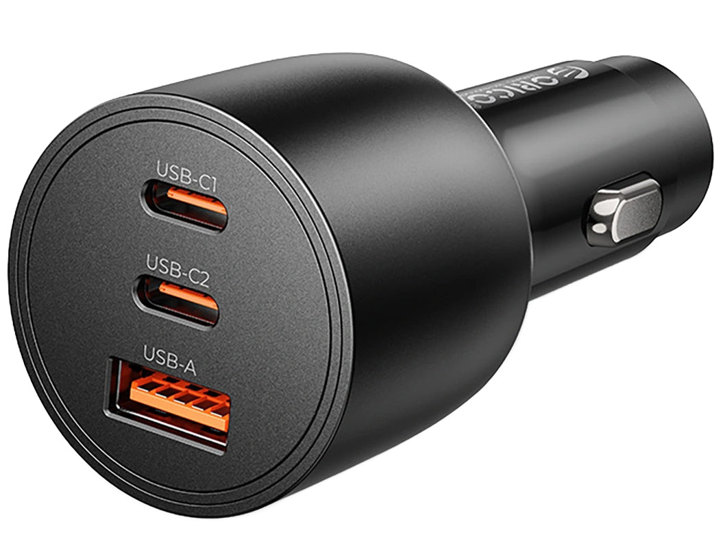 Авто зарядно Orico PowerLink, 165W, 5A, 1 x USB-A - 2 x USB-C, Черно
