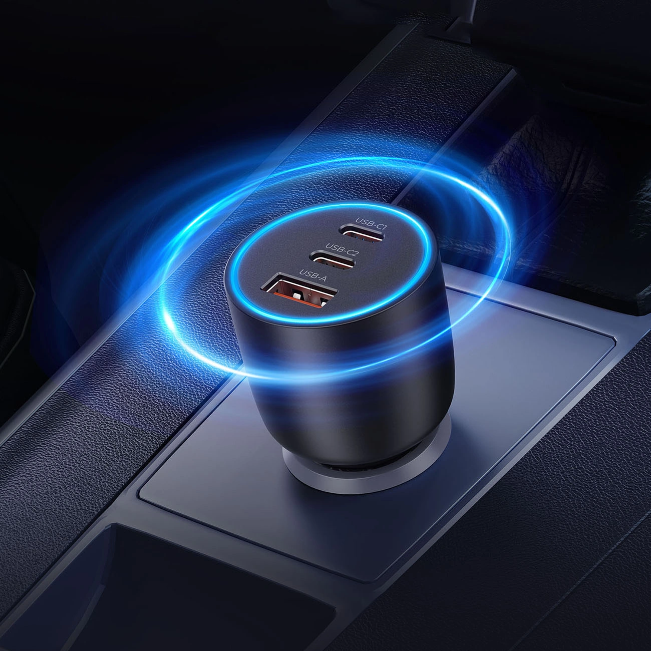 Авто зарядно Orico PowerLink, 165W, 5A, 1 x USB-A - 2 x USB-C, Черно