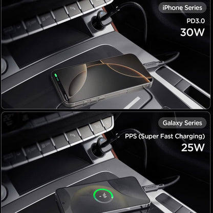 Автомобилен заряден уред Spigen EV301 Essential, 30W, 3A, 1 x USB-C, Черен