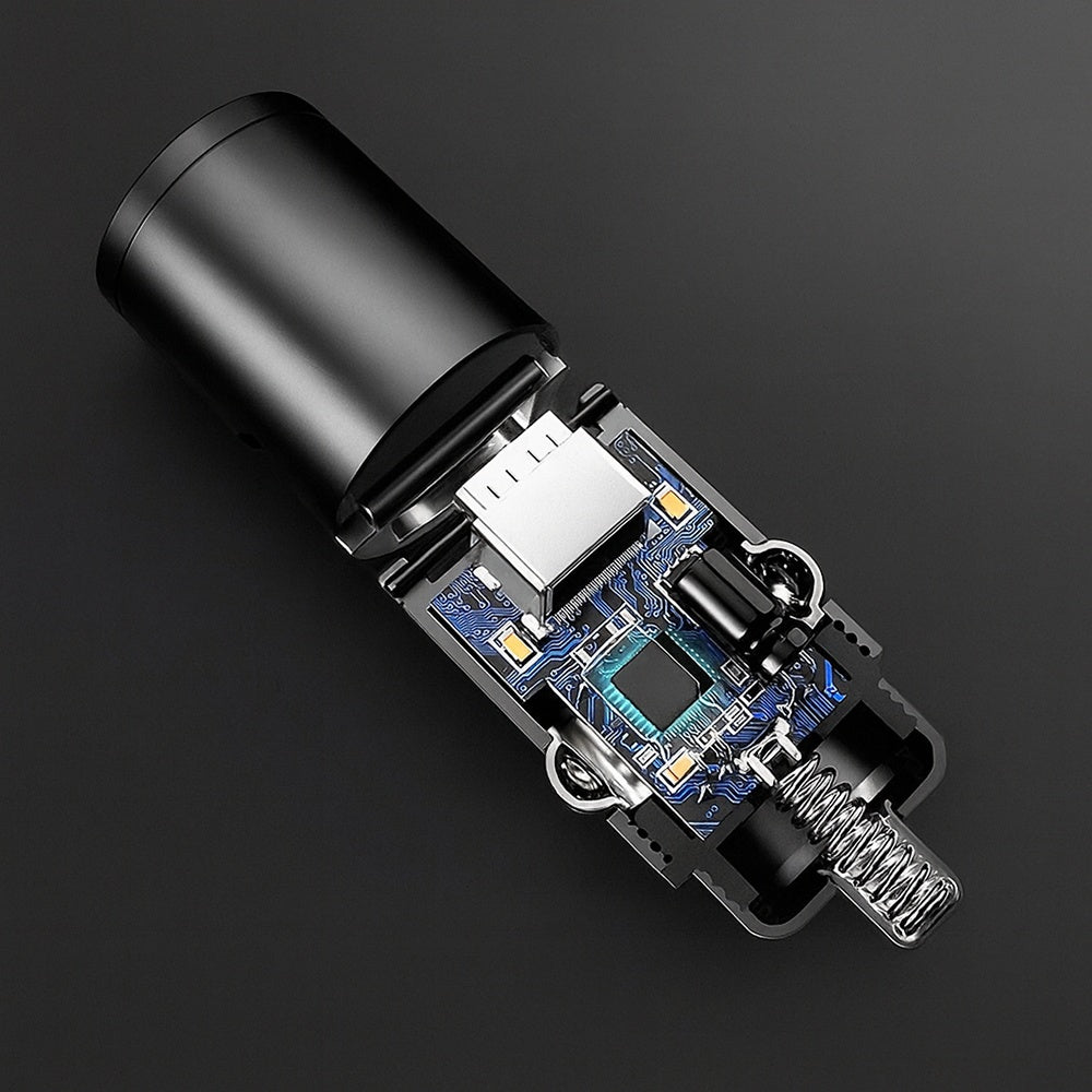 Автомобилен заряден уред Techsuit C5 NanoVolt, 30W, 3A, 1 x USB-C, Черен