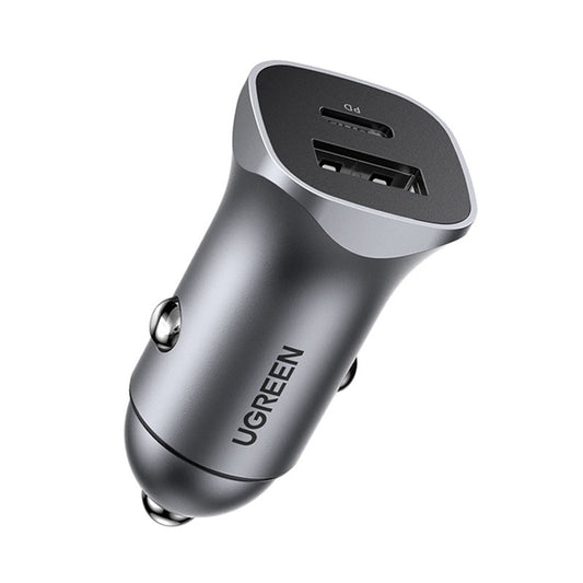 Автомобилен заряден уред UGREEN CD130, 24W, 3A, 1 x USB-A - 1 x USB-C, Сив
