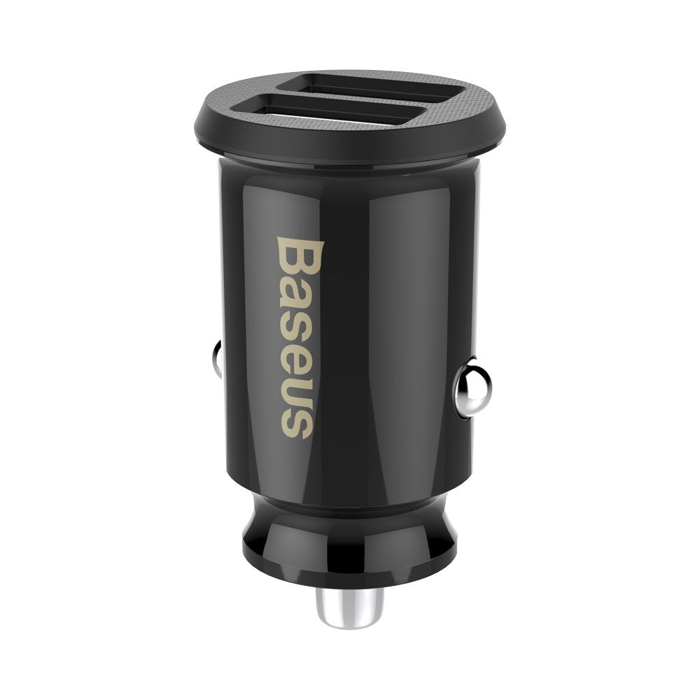 Зарядно за кола Baseus Grain, 10W, 2.4A, 2 x USB-A, черно CCALL-ML01