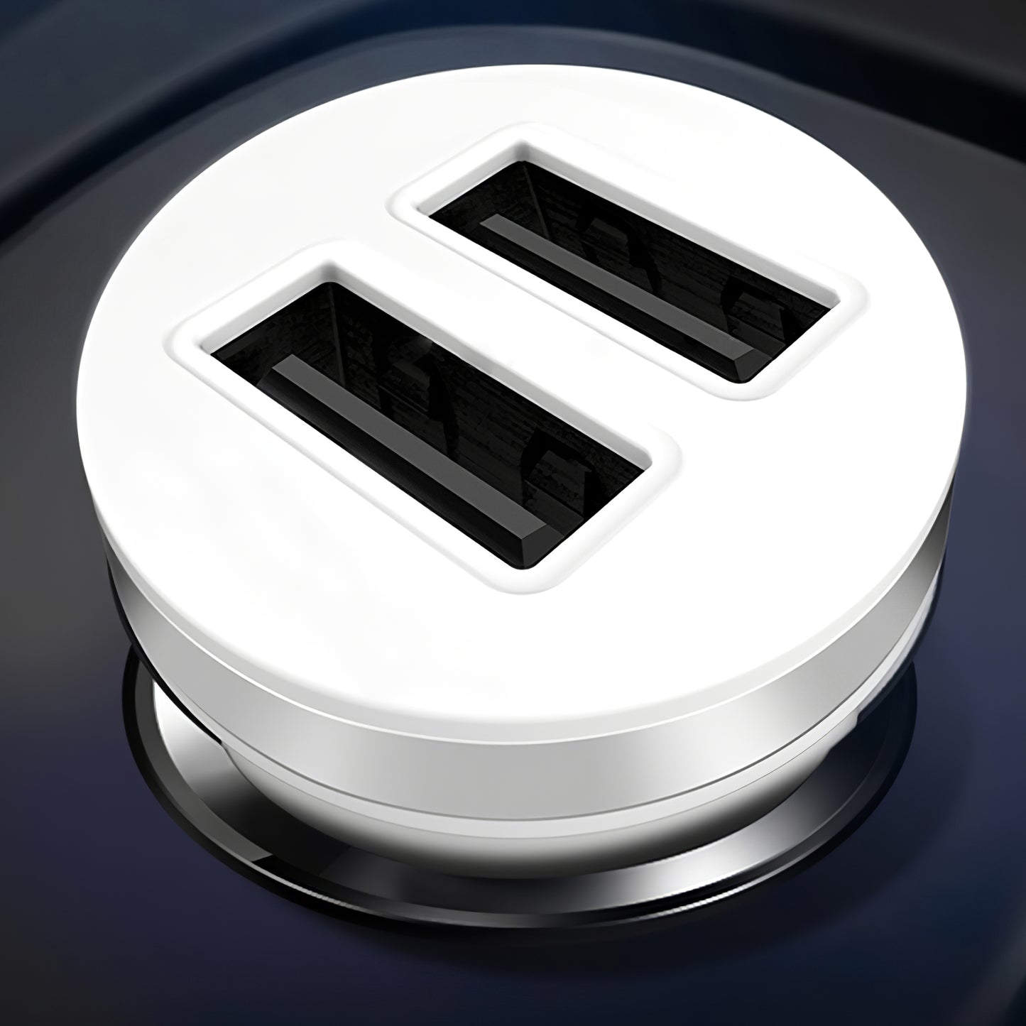 XO Design CC-18 Car Charger, 10.5W, 2.1A, 2 x USB-A, White