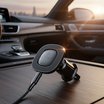 Безжично авто зарядно Acefast D46, 15W, 1.67A, Черно