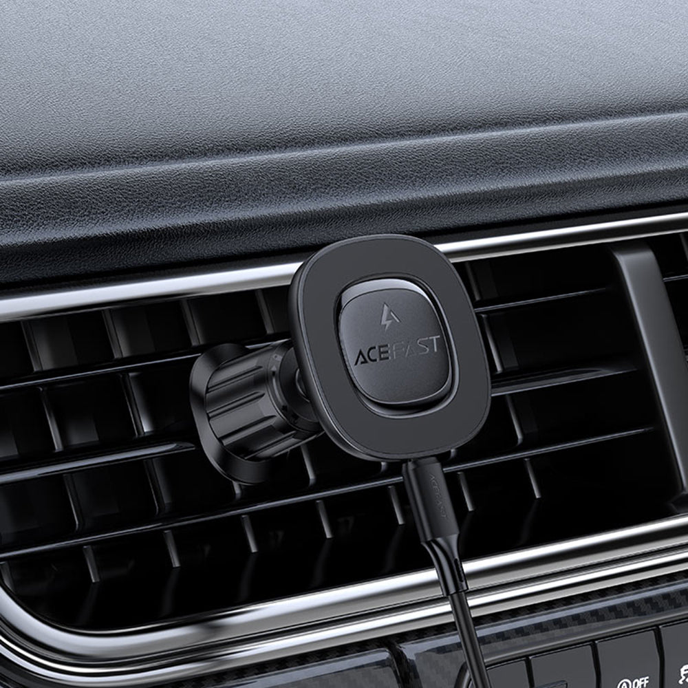 Безжично авто зарядно Acefast D46, 15W, 1.67A, Черно