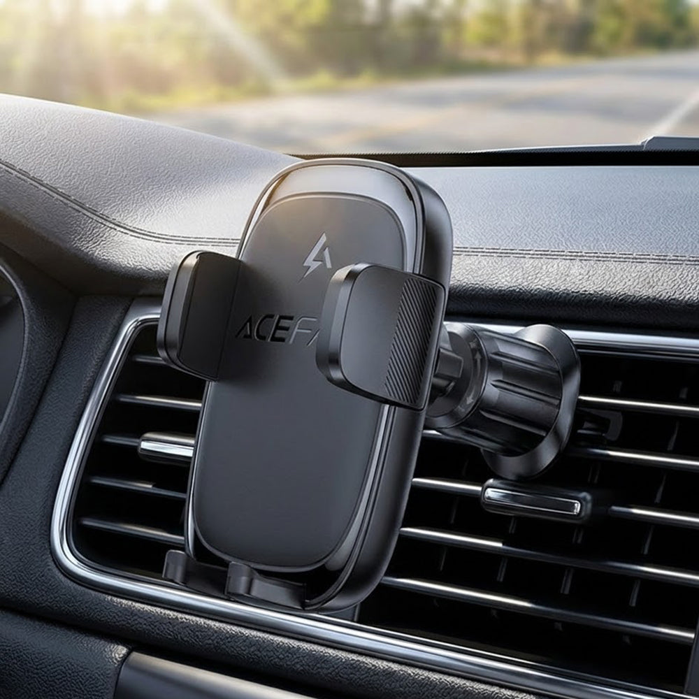 Безжично авто зарядно Acefast D48, 15W, 1.67A, Черно
