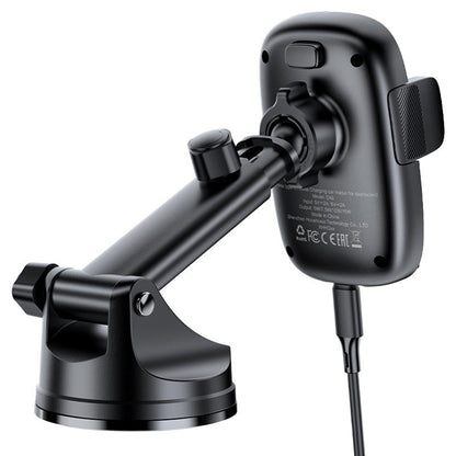 Безжично авто зарядно Acefast D49, 15W, 1.67A, Черно