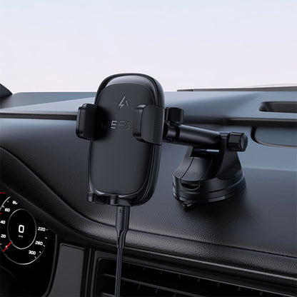 Безжично авто зарядно Acefast D49, 15W, 1.67A, Черно