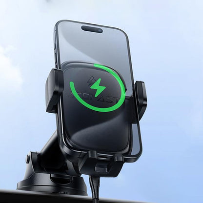 Безжично авто зарядно Acefast D49, 15W, 1.67A, Черно