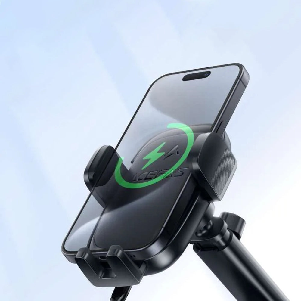 Безжично авто зарядно Acefast D49, 15W, 1.67A, Черно