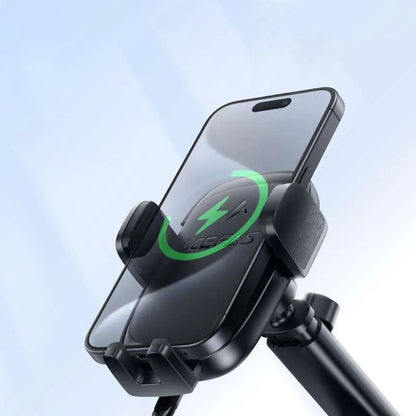 Безжично авто зарядно Acefast D49, 15W, 1.67A, Черно