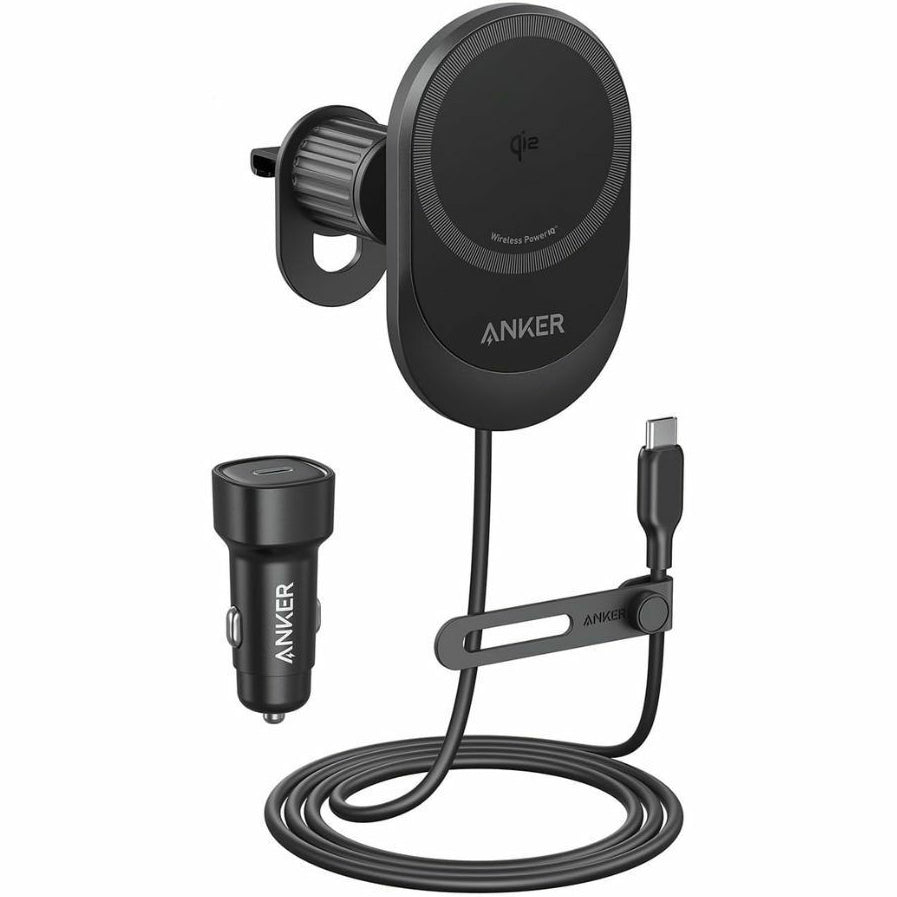 Автомобилен безжичен заряден уред Anker MagGo, 15W, 1.67A, Черен B2932G11