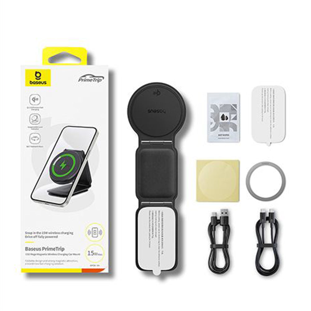 Безжично авто зарядно устройство Baseus PrimeTrip C02, 15W, 1.67A, Сиво C40169003831-00