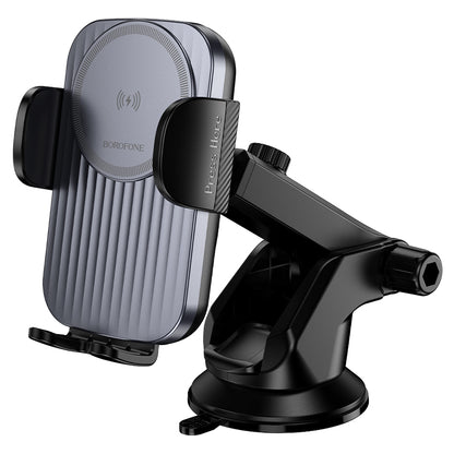 Безжично автомобилно зарядно устройство Borofone BH222 Leading, 15W, 1.67A, Черно