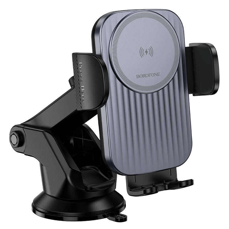 Безжично автомобилно зарядно устройство Borofone BH222 Leading, 15W, 1.67A, Черно