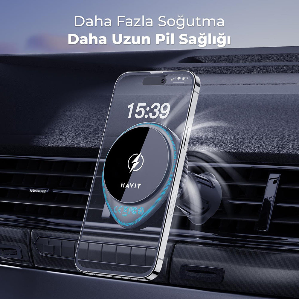 HAVIT W3036 Wireless Car Charger, 15W, 1.67A, Black