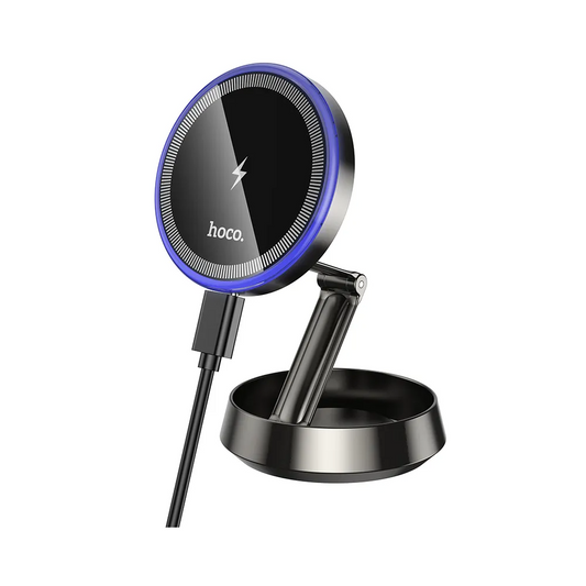 Безжично авто зарядно HOCO HW33, 15W, 1.67A, Сиво