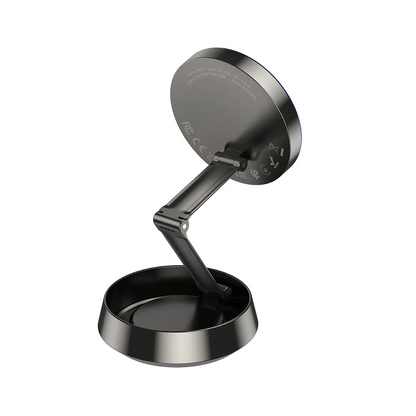 Безжично авто зарядно HOCO HW33, 15W, 1.67A, Сиво