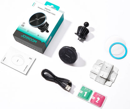 Безжично автомобилно зарядно Joyroom JR-ZS240 Pro, 15W, 1.67A, Черно