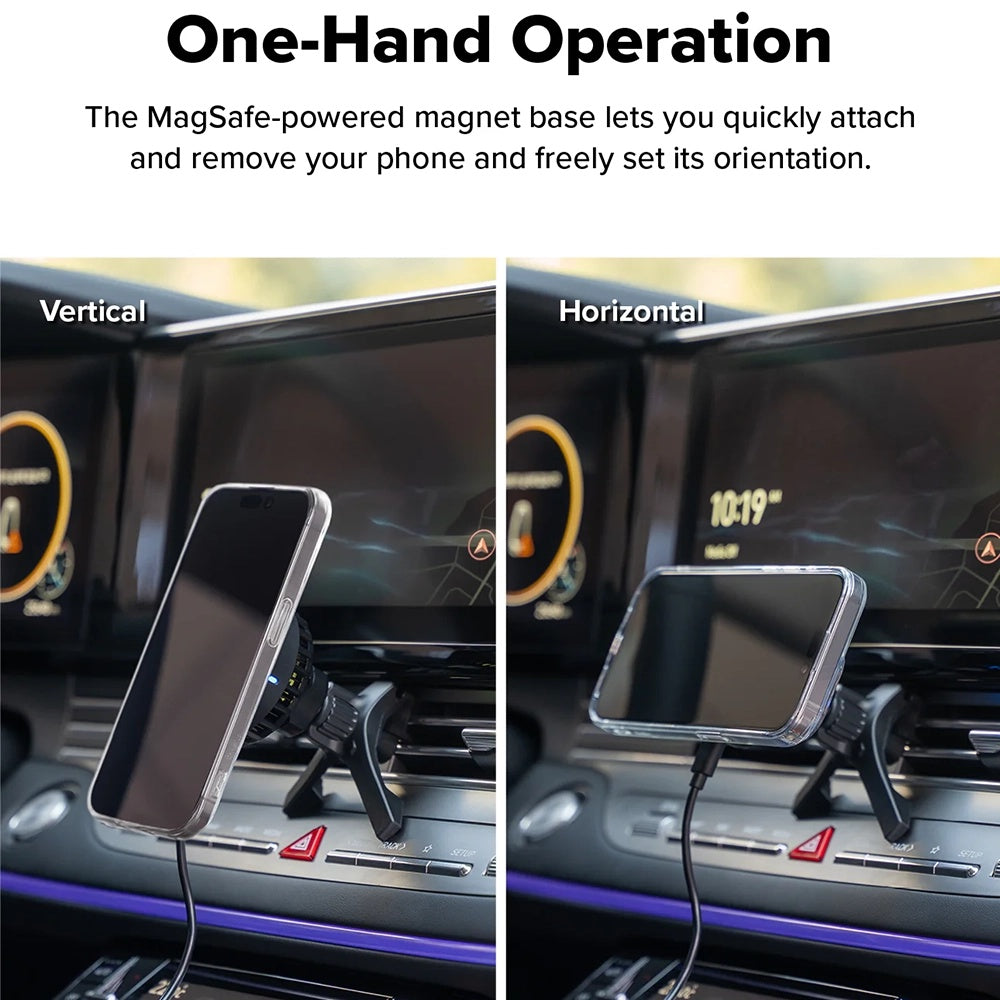 Безжично авто зарядно устройство Ringke, 15W, 1.67A, Черно